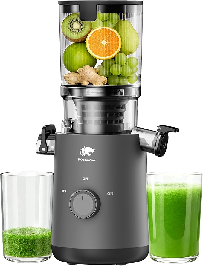 Juicer Machines, Cold Press Juicer with 5.3" Extra Large Feed Chute